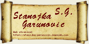 Stanojka Garunović vizit kartica